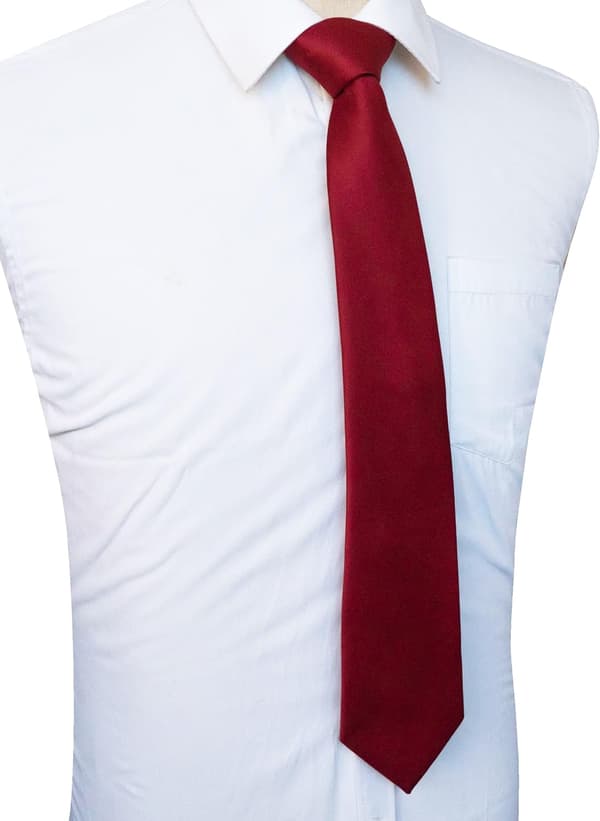 wxsp Ensfarvet Slips Herre Slips til Forretning og Bryllup Crimson