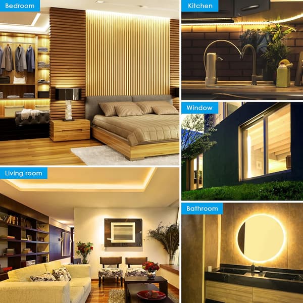 LED Strip, 3M 180 LED Battery Powered LED Strips with Remote Control, 8 Modes, Self-Adhesive, Waterproof for Home, Office, etc.