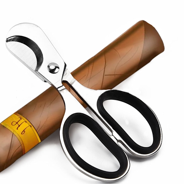 Super Sharp Dobbeltbladet Cigarklipper i Rustfrit Stål, Cigarsaks, Sølv