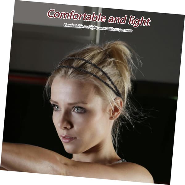 Boho Perle Elastisk Pandebånd Sort Sort