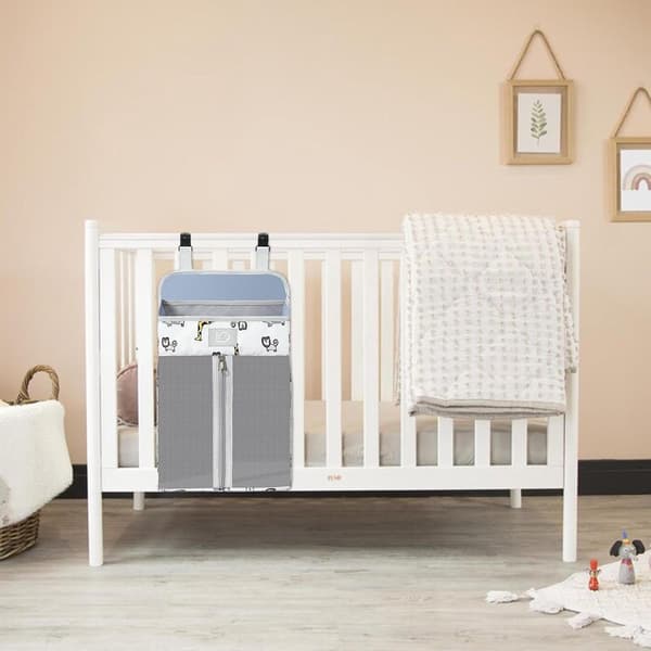 Diaper Bag - 2 Pieces - Changing Table Basket - Diaper Basket - Hanging Diaper Caddy for Babies
