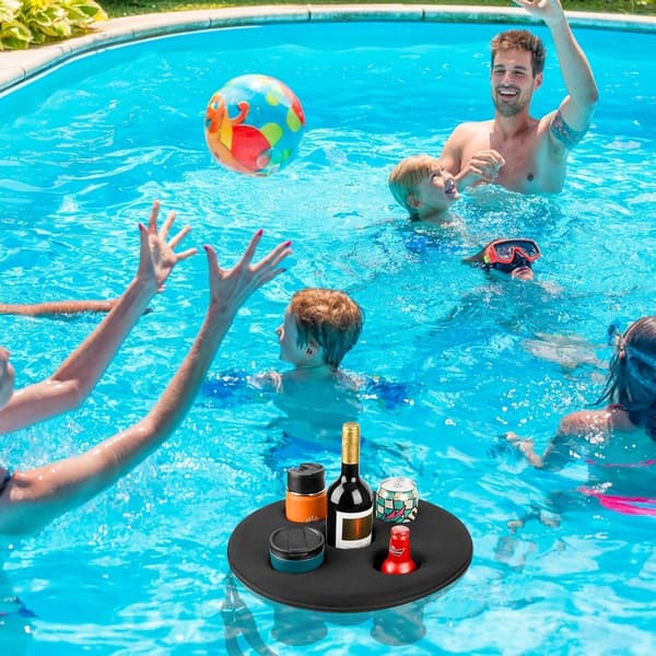 ®RisingFF Flydende Poolkrusholder | 5 Hullers Drikkebakke til Spabad | Til Pool & Strand
