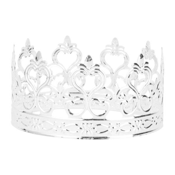 Tiara Flickor Metall Kristall Födelsedag Bröllopstårta Figur Rhinestone Brud Bröllop Tiara Silver Silver