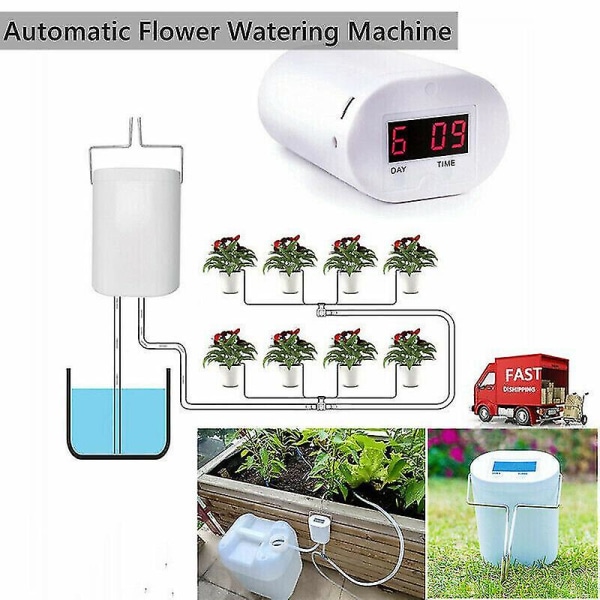 Automatisk Drypbevandingssystem Plantecontroller Selvvandekit Have 2 Hoveder og 2 Potter 2 Hoveder og 2 Potter 2 heads and 2 pots