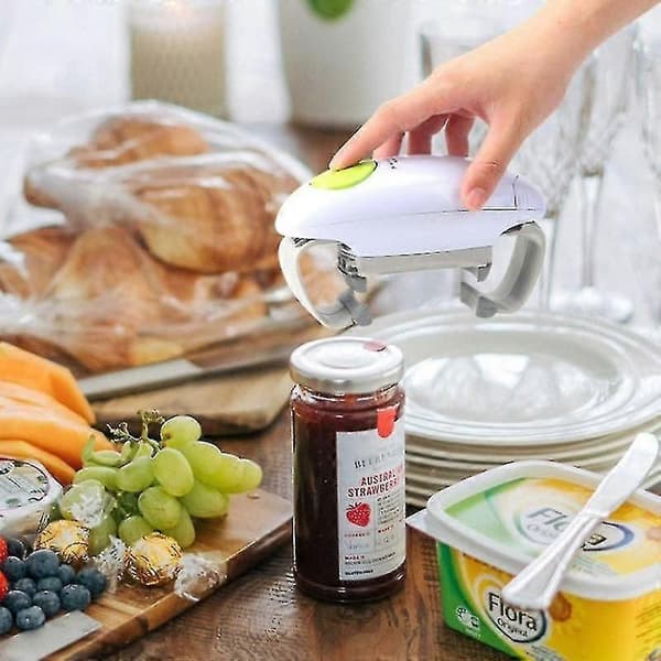 Electric Can Opener Automatic Bottle Opener Handheld Jar Opener One-Button Can Opener Kitchen Tool