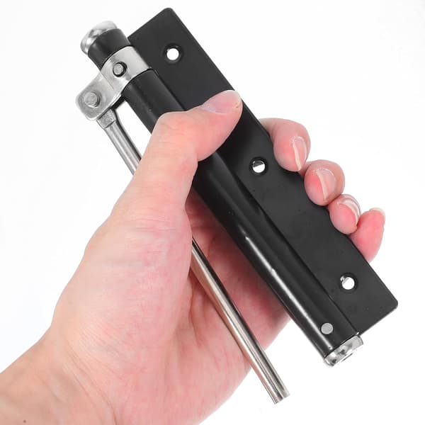 Soft-Closing Door Closer Spring Lightweight 3-Hole Door Rebound Hinge for Home and Kitchen Black