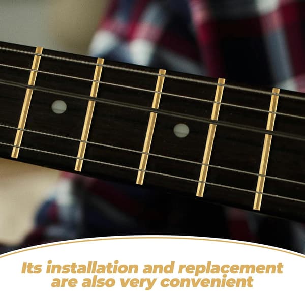 Brass Guitar Fret Wires with Convenient Storage and Easy Replacement 19 Pcs