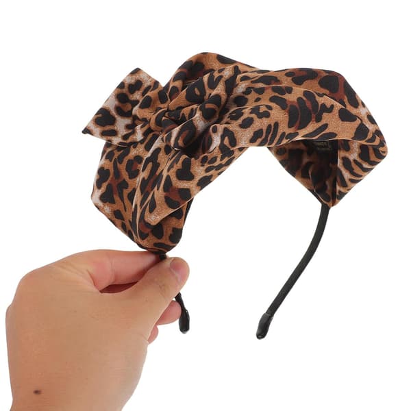 Leopardprint-hårbånd til kvinder, bredt åndbart hårtilbehør med dyremønster, elastisk indpakning egnet til daglig brug og modestyling