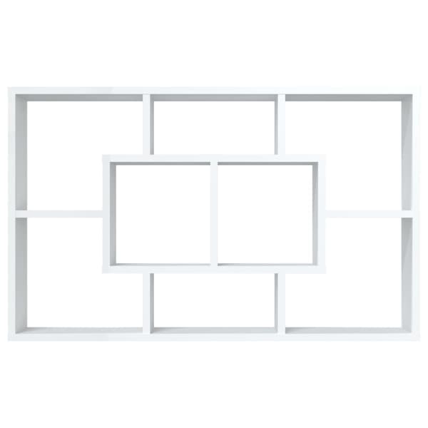 vidaXL Wall Shelf White 85x16x52.5 cm Engineered Wood 9760 White 9760 Vit