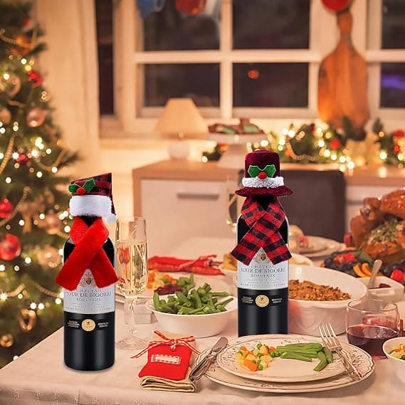 (12 KPL) Jultomte Viinipullon Suojussetti, Mini Jultomteluva