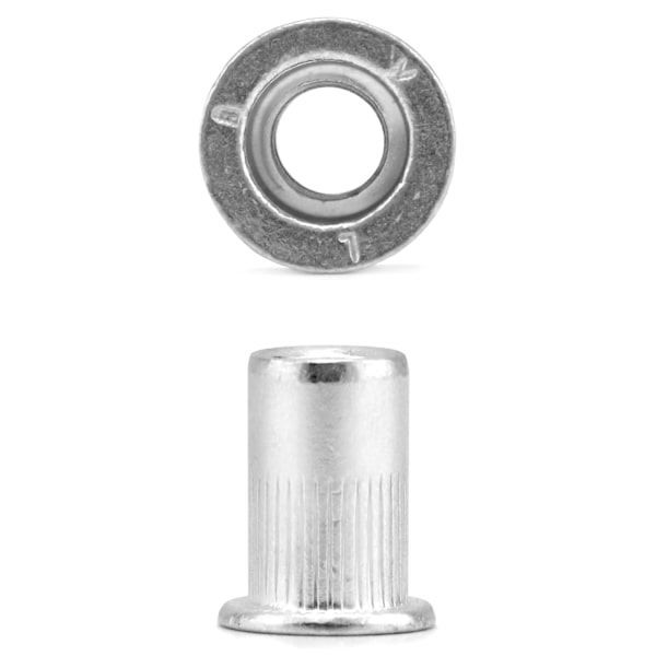 50 stk. M6 Nitmutter, Flatt Hode Mutter, Aluminiumlegering, for Møbelmontering, Håndverksdekorasjoner