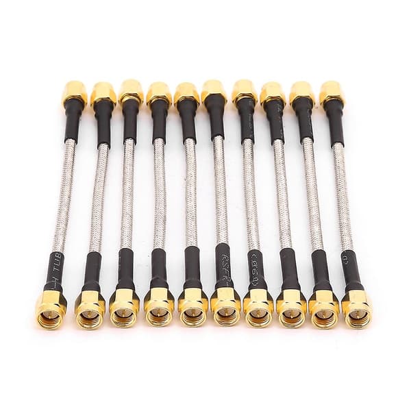 10 stk. SMA Han til SMA Han RG402 Pigtail Kabel 10cm Semi-rigid C