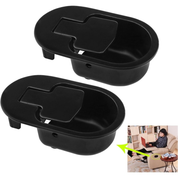 Recliner-udskiftningshåndtag i aluminium - Sort