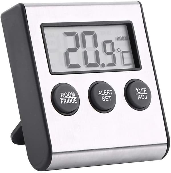 Køleskabstermometer, Digital LCD-termometermonitor med sonde Temperatur Køleskabstermometer -50℃ til 70℃