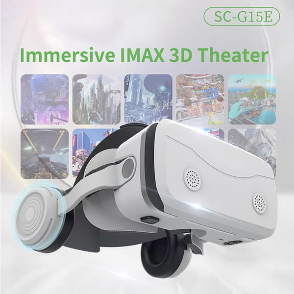 (White) G15E VR Glasses, Compatible with 4.5-7.0 inch Virtual Reality Helmets, Christmas Gift, Valentine's Day Gift