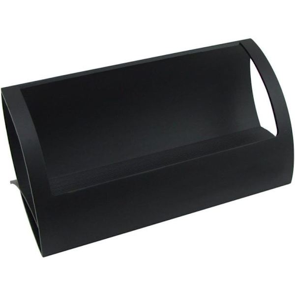 Desktop Innovativ Metal Visitkort Holder Stativ Kreativ Q Form Aluminium Visitkort Holder (Sort)