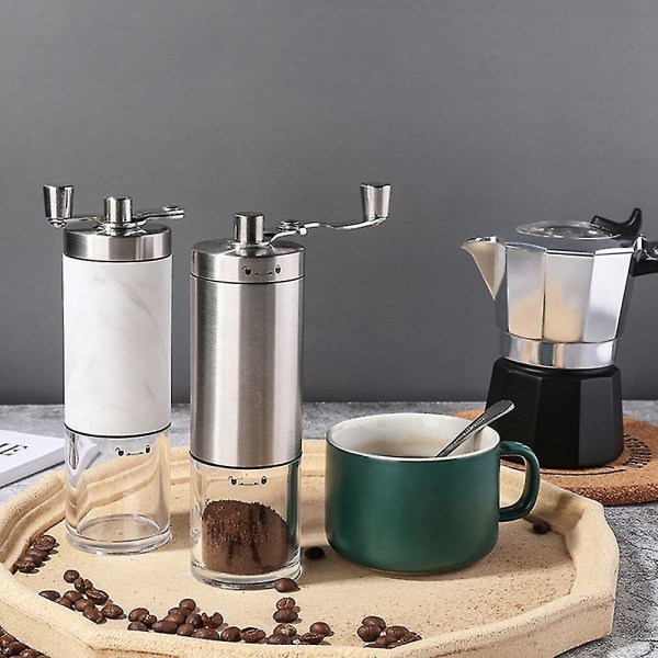 Handkvarn Liten Kaffebönkvarn Justerbar Tjocklek Kvarn, A