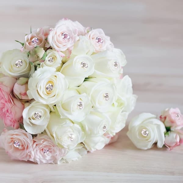 100 Styk Perlenåle Lige Hoved Blomsternåle Transparente Diamantkrystalnåle Hovednåle Perlenåle Diamantnåle Krystalnåle til DIY