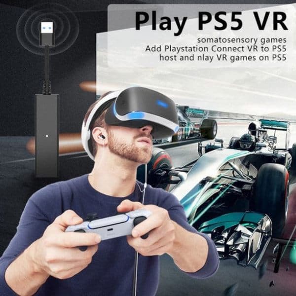 Mini kameraadapter til PS5 til PS VR adapterkabel Sort Sort