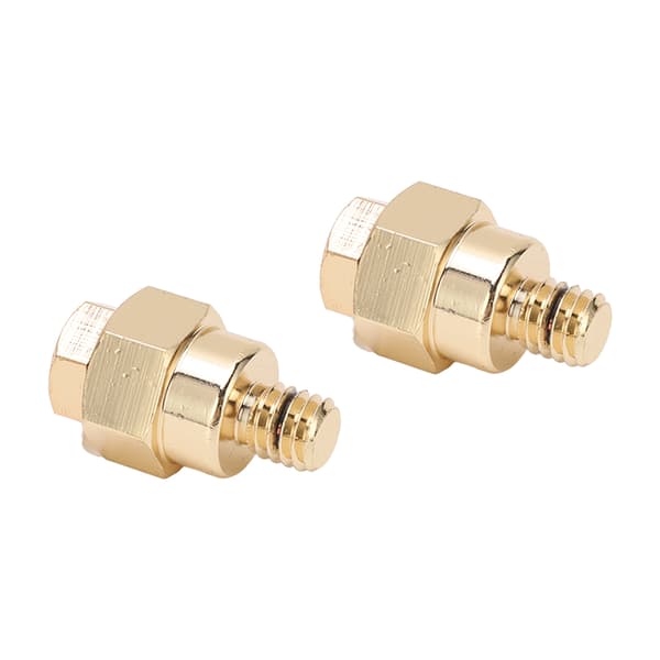 2 PCS Short Side Post Battery Adapter Terminal 3 8in NPT Thread Brass for Positive Negative