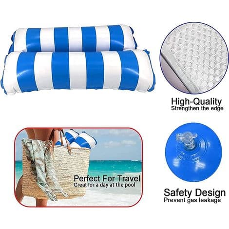 Floating Hammock for Pool 130 cm. 4-in-1 Seat. Lounger. Hammock. Inflatable Float. Reclining Beach Mat.
