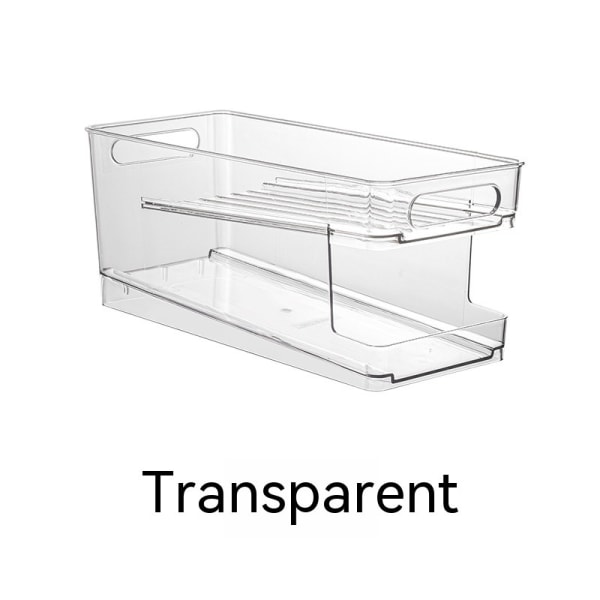 Jääkaapin organizer CAN organizer 2-kerroksinen automaattinen rullaava CAN jääkaapin säilytyslaatikko