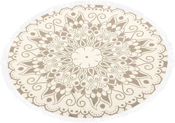 Microfiber Beach Towel Mandala Print Quick Dry Reusable Bath Towel Cm Round Wall Hanging