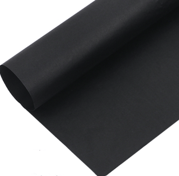 20 ark, 75 * 50 cm svart jul silkespapper presentinslagning