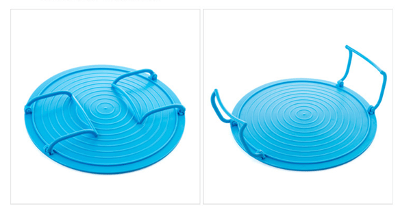 Multifunctional Microwave Heating Layer Steaming Rack Tray Double Layer Insulation Tray Stand Pot Mat Green green green