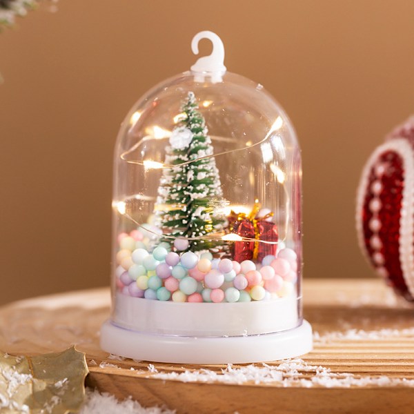 3-pack Julsnöbollslyktor att hänga, julbordlampa, julgransnöbollar med LED-lampor