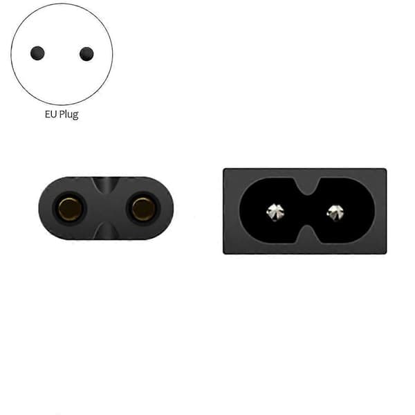 Universal strømkabel 1.5M 2-hullers opladerkabel 8-tegns hale til LED LCD TV Samsung Printer Pow