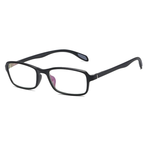 Anti-blåt lys læsebriller Firkantede briller SORT Sort Black Black Strength 350