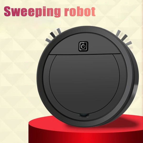 Smart Robotdammsugare 2-i-1 Robotdammsugare och Mopp Kombo Supersmal Tyst Kompatibel med Djurhår Hård F
