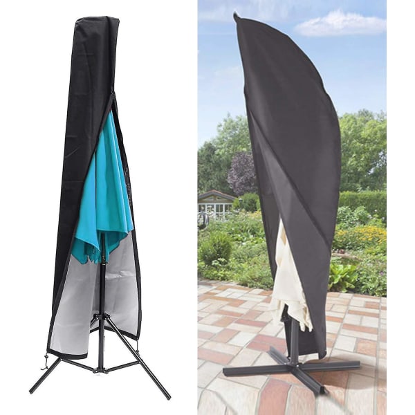 Parasol beskyttelsesdæksel, dæksel til parasol Have Vandtæt parasoldæksel til parasolbetræk Paraplybetræk Beskyttende dæksel til parasol 2 til 4m - Bl