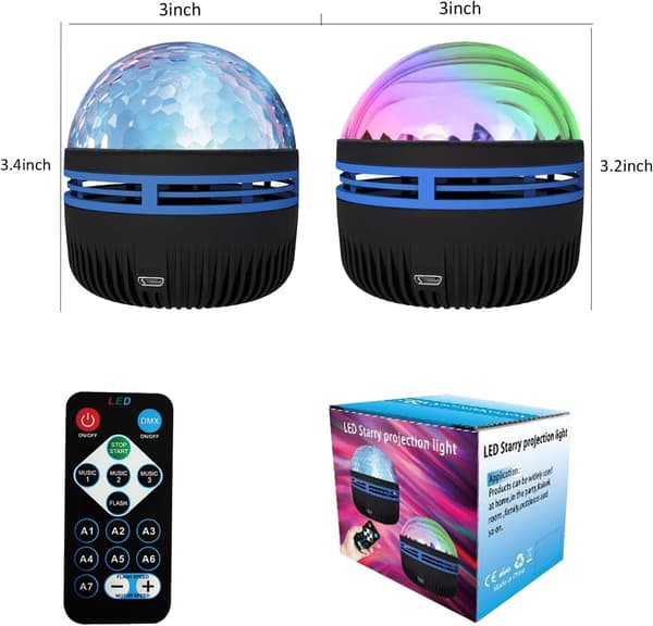 2-in-1 Aurora and Ocean Wave Projector with 14 Galaxy Light Effects for Game Rooms, Parties, Bedroom Light Projector, LED Lights