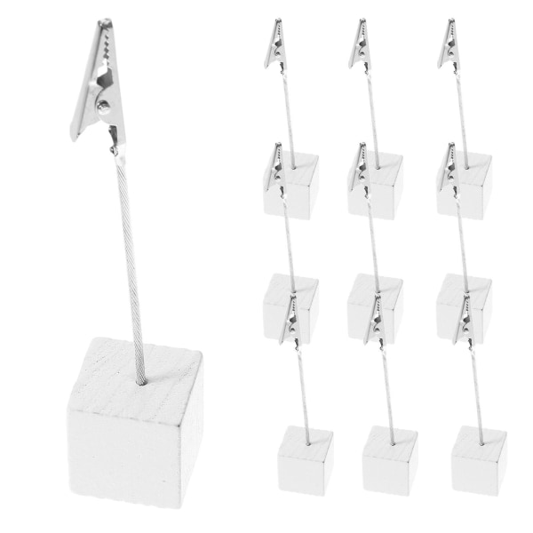 Photostick Rustik Memo Holder Foto Clip Holder Centerpieces Bröllop Bord Pappersmeny Clip Silver Silver