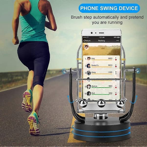 Telefon Swing Enhed, Automatisk Walker Shake Skridttæller Støtte til Wechat Run Skridttællerprogram