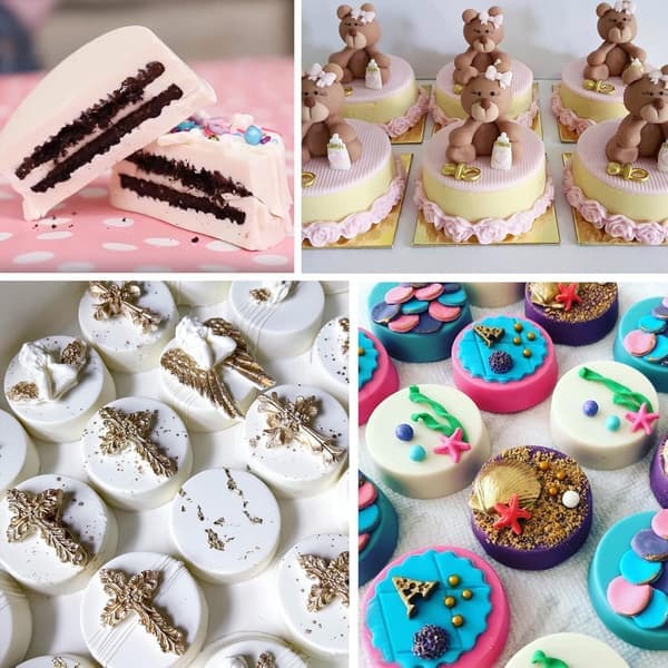 2 stk Oreo Cookie Chokolade Silikoneforme, 12-hullers Runde Cylindriske Oreo Chokoladeovertræksforme til Slik, Silikonebageforme til Blå-2stk Blå-2stk Blue-2Pcs
