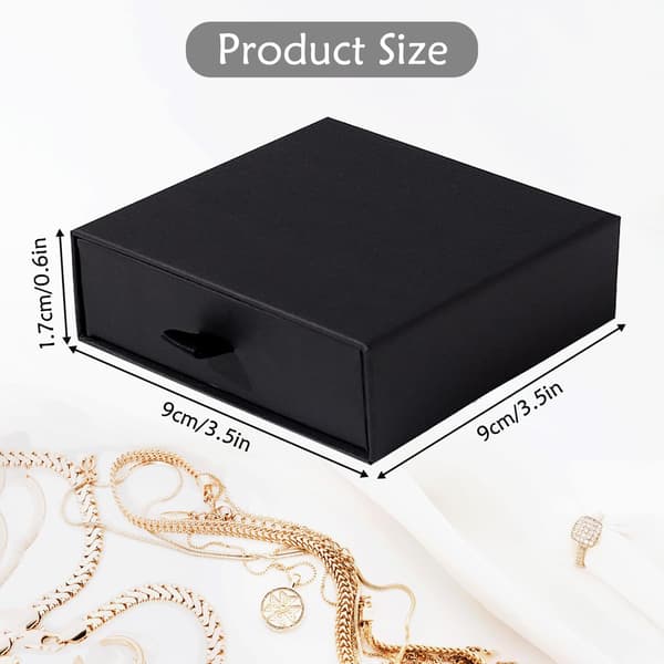 1 st Smyckespresentask Papper Smyckesdisplay Presentask 9*9*1,7cm/3,5*3,5*0,6in Liten Presentask