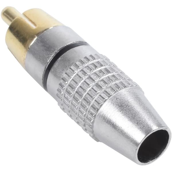 2 st RCA-plugg hane ljud phono guldpläterad lödkontakt adapter guld + silver