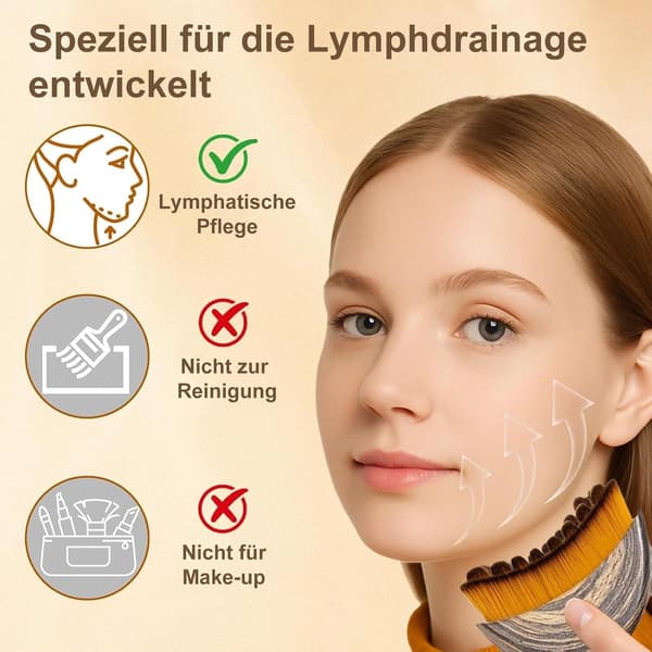 wxsp 1-delad - Ansiktsmassageborste - Lymfdränage ansiktsborste - För ansiktskonturering - Ögon- och nackvård - Med förvaringslåda -