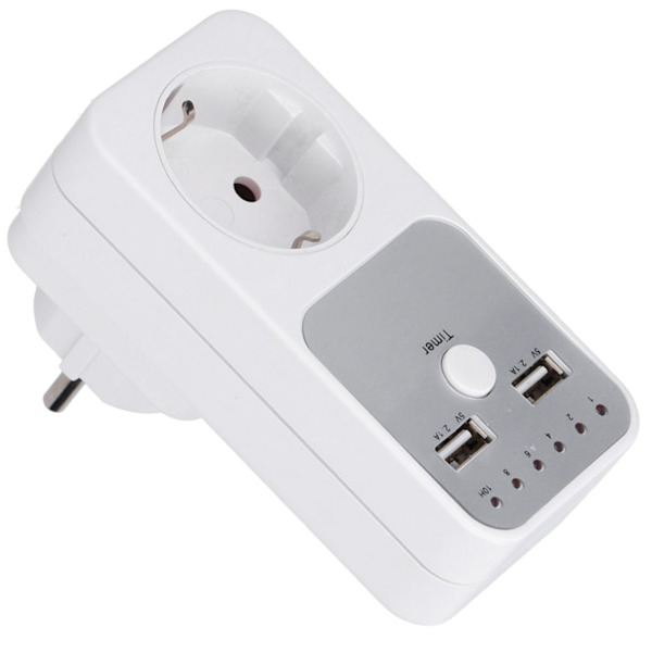 180~260V USB Smart Digital Countdown Timer Socket for Computer Phone Charger