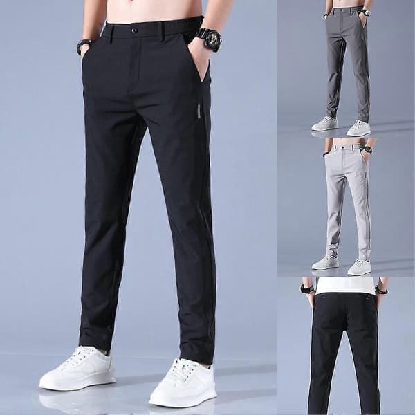 Men's Golf Pants, Quick Dry, Long, Comfortable Casual Trousers with Pockets