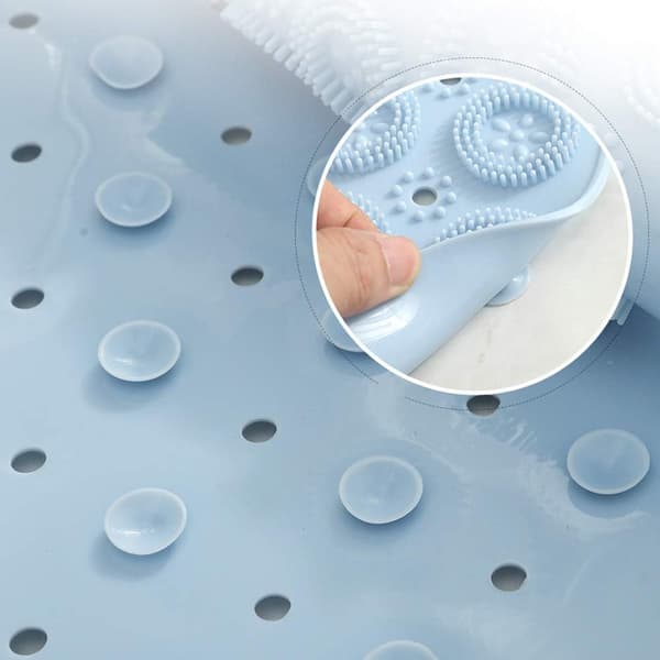 Fodmassage Brusemåtte - 55 cm Rund - Skridsikker - 76 Drænhuller - PVC