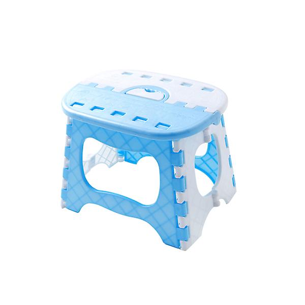 Plastic Folding Step Stool Portable Stool For Kids Home Bathroom Garden Kitchen Livingroom (blue)Blu