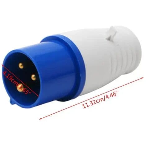 IP44 Waterproof Industrial Socket 16A 220-250V – 3-Pin 2P+E – For RVs and Power Tools – Surface Mounted