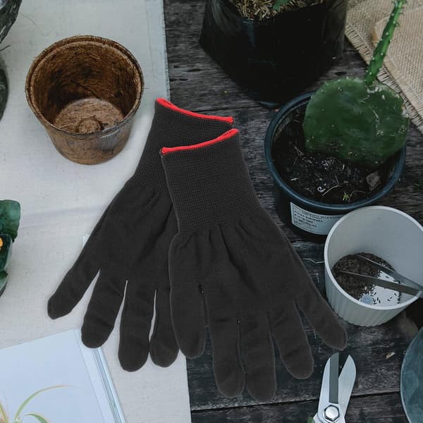 12 Pairs XL Antistatic Work Gloves Knitted Polyester Protective Gloves for Industrial Use