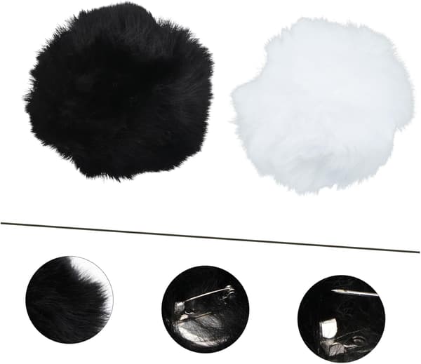 Rabbit Tail Plush Ball Costume Prop for Easter Halloween Carnival Cosplay Fluffy Rabbit Tail Accessories