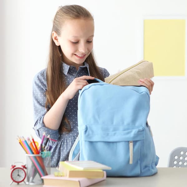 Zipper Pencil Case - Cute Pencil Case with Multiple Compartments, School Pencil Case, Canvas Pencil Bag (DB)