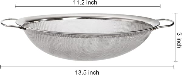 2-pak finmasket malingssi, 11,5 tommer rustfrit stål 60 mesh malingsfilter passer til 5 gallon spand -